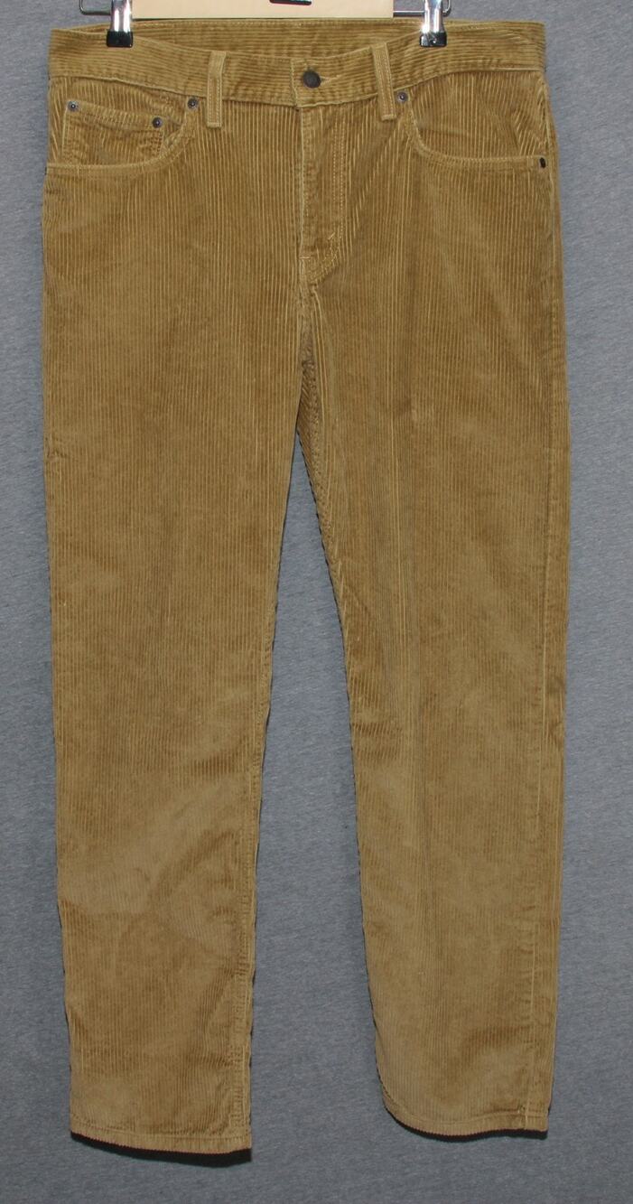 Levi's 511 Slim Fit Corduroy Pants Mens W30 L30 Tan Khaki Beige Irregular Flaws